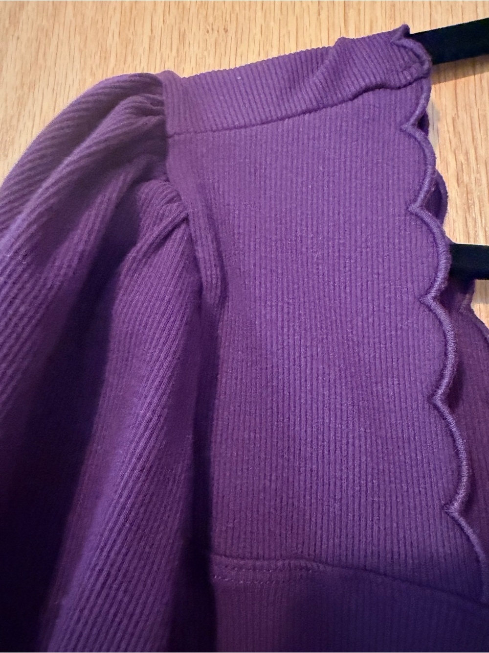 torrid Purple Square-Neck Puff Sleeve Tee - Picture 6 of 7